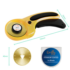 Rotary Cutter with extra Titanium Spare Blade – 45mm