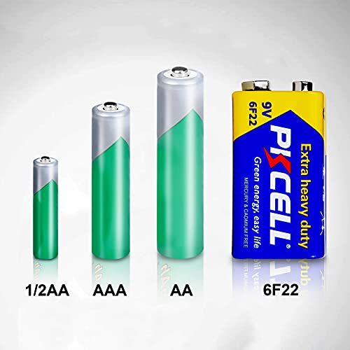 Batteries 9V 6F22/PP3 High Performance Square Battery for smoke alarm,Remote Control Car,Pack of 4,PKCELL