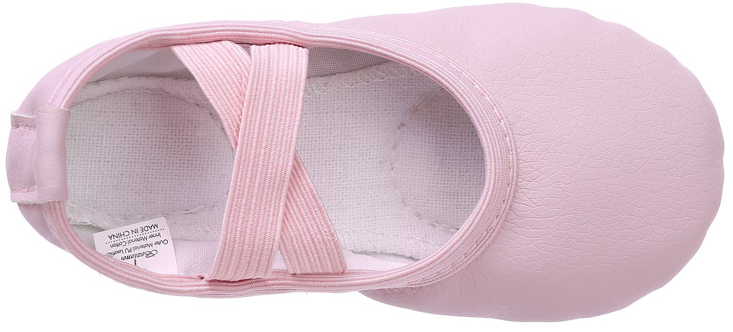 Ballet Shoes Leather Ballet Flats Split Sole Dance Slippers for Girls Toddlers Women Pink 9 UK Child (27 EU)