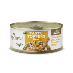 Applaws 100% Natural Wet Dog Food Tins, Grain Free Chicken with Vegetables Stew, 156g (Pack of 12)