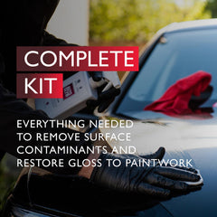 Autoglym Clay Detailing Complete Kit - Premium Car Care Kit Includes (500mL) Rapid Detailer, (100mL) Super Resin Polish, (1) Premium Clay Bar, (1) Hi-Tech Finishing Cloth