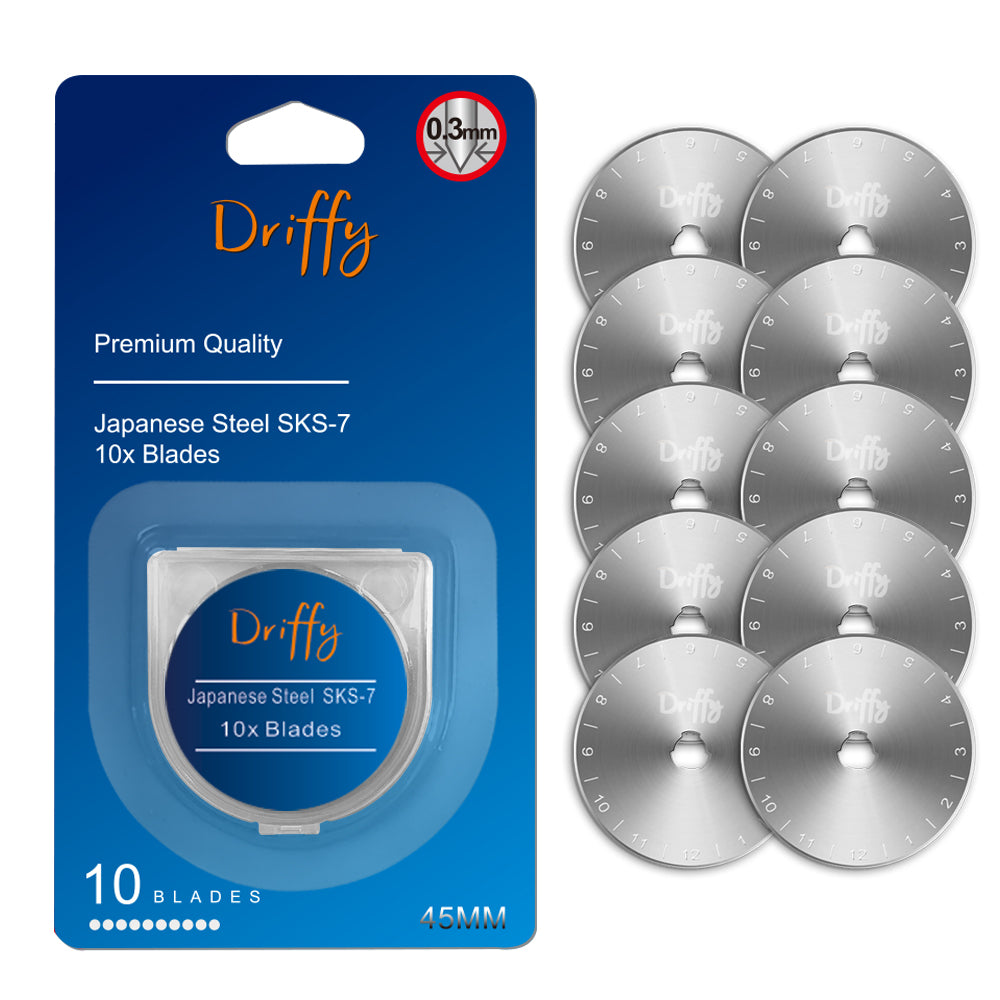 Rotary Cutter Blades 45mm - 10-PACK - Replacement.