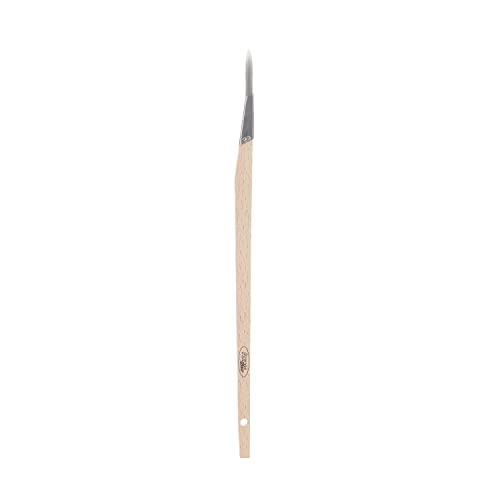 Axus Decor Angled Fitch Paint Brush (Grey Series) - 6mm - For All Paints, Filaments, For Detailed Work & Touching Up, Beechwood Handles, Rust-Resistant Stainless Steel, Grey