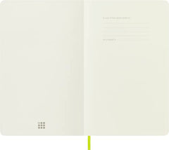 Moleskine - Classic Notebook, Plain Notebook, Soft Cover and Elastic Closure, Size Large 13 x 21 cm, Colour Lemon Green, 240 Pages