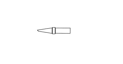 Weller Professional ET F (4ETF-1) Soldering Tip for Weller WE 1010, Round Sloped 45° Ø1.2mm, 1 Piece