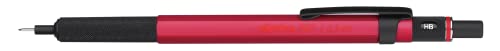 rOtring 500 Mechanical Pencil   0.5mmHB Lead   Red hexagonal plastic barrel and non-slip textured metal grip