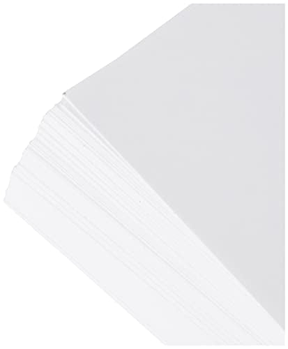 Exacompta - Ref 10500SE - Bristol Plain Record Cards (Pack of 100) - A7 in Size, 205gsm Card, Compatible with Printers - Suitable for Exam Revision & Notes - White