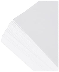 Exacompta - Ref 10500SE - Bristol Plain Record Cards (Pack of 100) - A7 in Size, 205gsm Card, Compatible with Printers - Suitable for Exam Revision & Notes - White