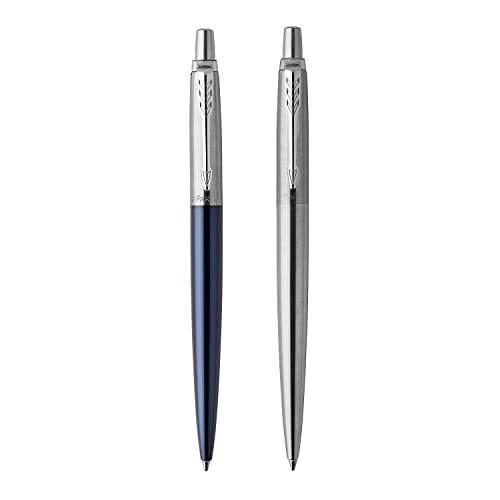 Parker Jotter London Duo Discovery Pack   with Ballpoint Pen (Royal Blue) & Gel Pen (Stainless Steel)