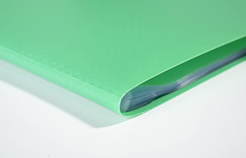 Exacompta - Ref 8883E - Semi-Rigid PP Display Book - Suitable for A4 Documents, Wipeable Cover, 500 Micron Polypropylene, 80 Pockets, 160 Viewing Pages - Light Green Cover