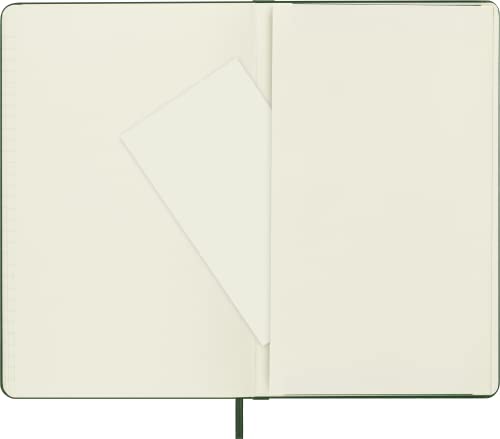 Moleskine Classic Ruled Paper Notebook, Hard Cover and Elastic Closure Journal, Color Myrtle Green, Size Large 13 x 21 cm, 240 Pages