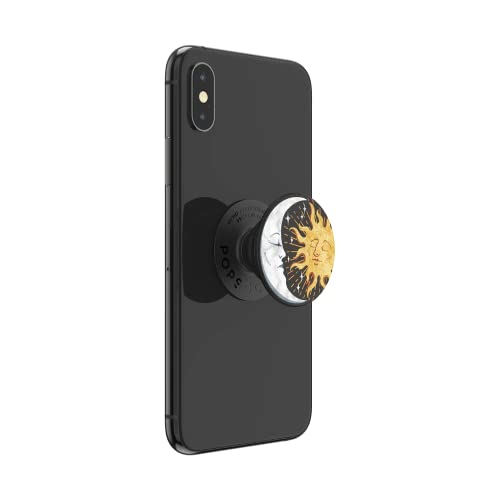 PopSockets PopGrip - Expanding Stand and Grip with a Swappable Top for Smartphones and Tablets - Sun and Moon