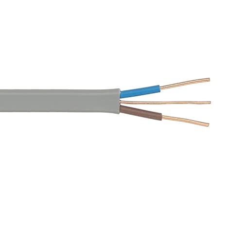 Ali's DIY 1.5 mm Twin and Earth 6242Y Flat Grey Electric Cable - 1 metre Cut Length