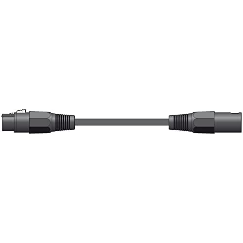 XLR Male - XLR Female Cable   Microphone Cable   Black - 0.5M