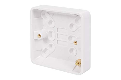 Schneider Electric Lisse White Moulded - Single Surface Pattress Box, 16 mm Deep, GGBL9116S, White