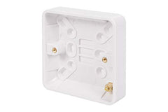 Schneider Electric Lisse White Moulded - Single Surface Pattress Box, 16 mm Deep, GGBL9116S, White