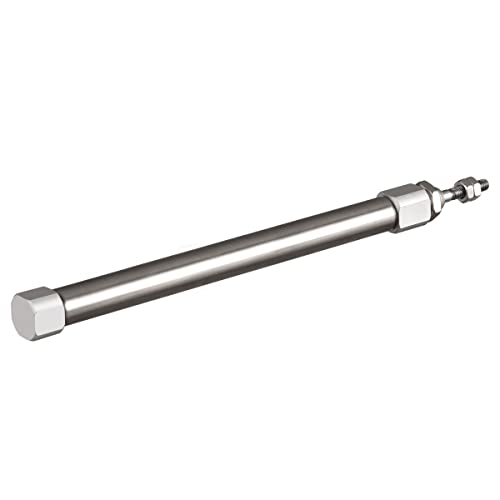 Heschen Stainless Steel Slim Air Pneumatic Cylinder, CDJ2B 10-100, M5 Port, 10mm Bore, 100mm Stroke, Double Acting Single Rod