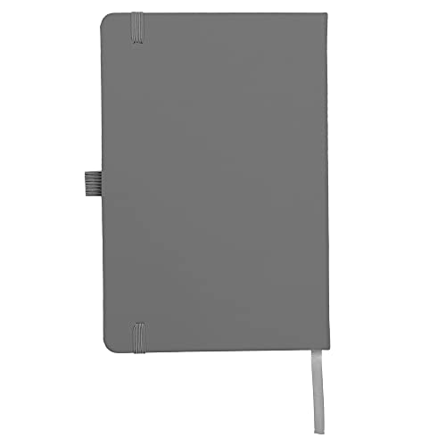 Savvy Bee Premium A5 Notebook New Lined Hardback Journal with Pen Loop,196 Page, Elastic Closure and Ribbon Marker Notepad Note Book Notes Pad (Grey)