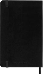 Moleskine Classic Squared Paper Notebook, Hard Cover and Elastic Closure Journal, Color Black, Size Medium 11.5 x 18 cm, 208 Pages