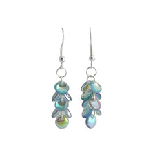 Mermaid Tail Dangle Earrings (Blue/Silver, sterling-silver)