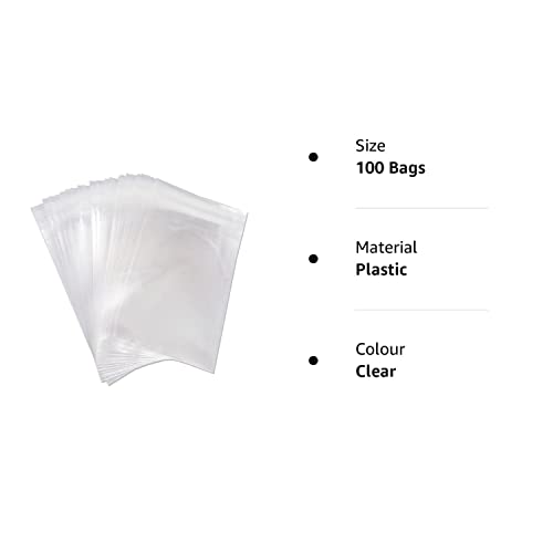Cellophane Bags Self Seal 167mmx230mm - Clear Cello for C5 / A5 Cards with Envelopes (100 Bags)