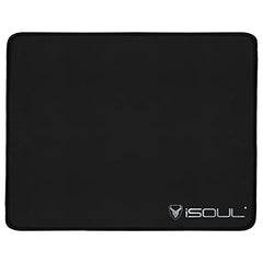 iSOUL Mouse Pad, Mice Pad with Non-Slip Rubber Base, Mouse Mats for Computers Durable Stitched Edges, Neoprene Smooth Surface for Laser and Optical Mouse Mat, Black