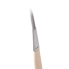 Axus Decor Angled Fitch Paint Brush (Grey Series) - 6mm - For All Paints, Filaments, For Detailed Work & Touching Up, Beechwood Handles, Rust-Resistant Stainless Steel, Grey