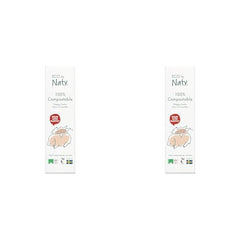 Eco by Naty Ecological Disposable Bags - Baby Nappy Sacks, 100% Compostable and Biodegradable (Pack of 100 pieces)