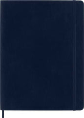 Moleskine - Classic Ruled Paper Notebook - Soft Cover and Elastic Closure Journal - Color Sapphire Blue - Size Extra Large 19 x 25 A4 - 192 Pages