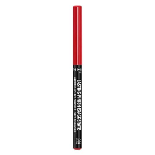 Rimmel London Lasting Finish Exaggerate Lip Liners, 024 Red Diva, 4g