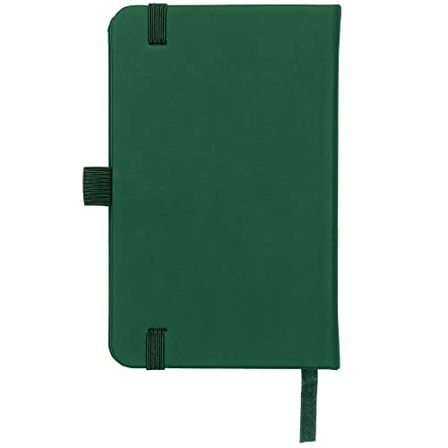 Savvy Bee 2 x Notebooks, Double Pack A6 Notebook New Lined Pocket Hardback Small Journal with pen loop, elastic closure and ribbon marker 196 pages / 98 sheets Notepad Notes Pad (Green)