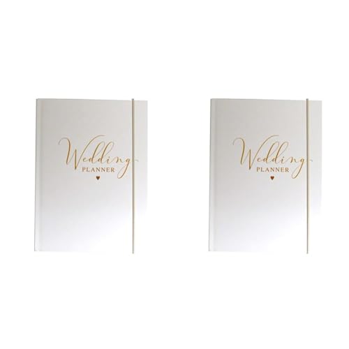 2019, Design By Violet Ultimate Wedding Planner, White, 5.8 inches X 8.3 inches, DBV-81-WPLAN (Pack of 2)