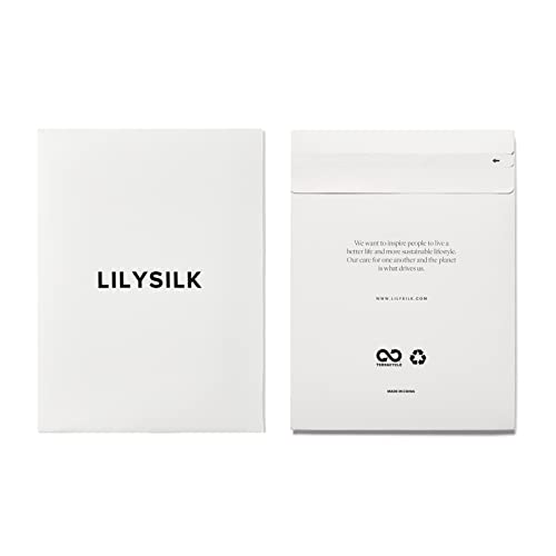 LILYSILK 1PC Silk Pillowcase for Hair and Skin, 19 Momme 100% Mulberry Silk with Cotton Underside, Soft Hypoallergenic Silk Bed Pillow Case with Hidden Zipper Bag Package(Standard 50x75cm, Taupe)