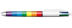 rainbow BIC 4 colours in 1 retractable ball pen pack of 3