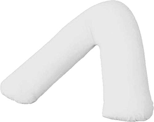 AmigoZone Plain Polycotton Back & Neck Support V Shaped Pillowcase Orthopedic/Pregnency/Nursing Pillow Case (White)