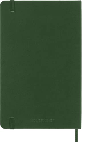 Moleskine Classic Ruled Paper Notebook, Hard Cover and Elastic Closure Journal, Color Myrtle Green, Size Large 13 x 21 cm, 240 Pages