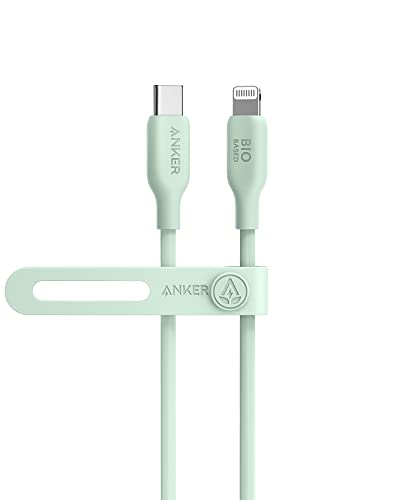 Anker USB-C to Lightning Cable, 541 Cable (Natural Green, 3ft), MFi Certified, Bio-Based Fast Charging Cable for iPhone 14 14pro 14pro Max 13 13 Pro 12 11 X XS XR 8 Plus (Charger Not Included)