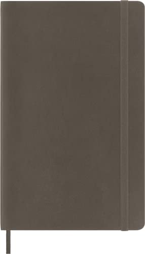 Moleskine Classic Ruled Paper Notebook - Soft Cover and Elastic Closure Journal - Color Earth Brown - Large 13 x 21 A5 - 192 Pages