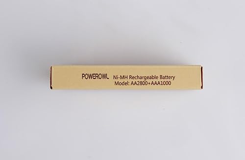 POWEROWL AA AAA Rechargeable Batteries Set, 4 x 2800mAh AA Batteries & 4 X 1000mAh AAA Batteries Pre-Charged 1.2V Ni-MH Batteries