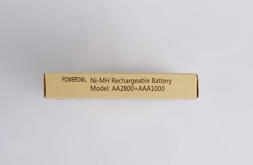 16 x AA AAA Rechargeable Batteries Set, POWEROWL Pre-Charged 1.2V Ni-MH Batteries (8 x 2800mAh AA Batteries & 8 X 1000mAh AAA Batteries)