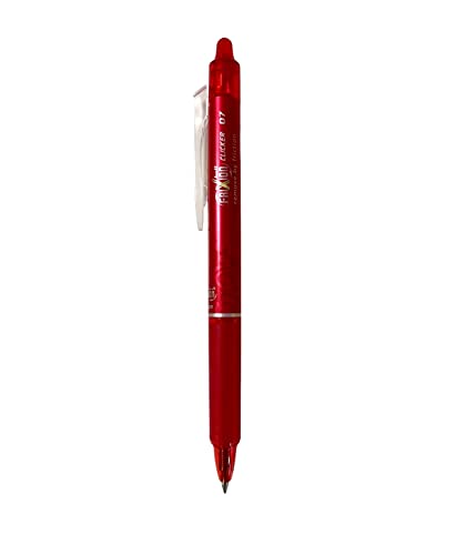 Pilot Frixion Clicker Retractable Erasable Rollerball 0.7 mm Tip - Red, Single Pen