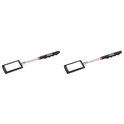 Rolson 60515 Two LED Telescopic Inspection Mirror,42 x 65mm (Pack of 2)