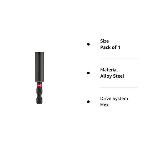 Milwaukee 48-32-4502 Shockwave Impact Duty 1/4 inches Hex Shank Magnetic 2.36 inches Bit Tip Holder