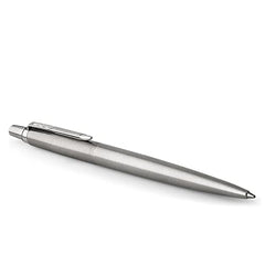 Parker Jotter Ballpoint Pen   Stainless Steel with Chrome Trim   Medium Point Blue Ink