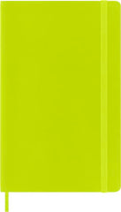 Moleskine - Classic Notebook, Plain Notebook, Soft Cover and Elastic Closure, Size Large 13 x 21 cm, Colour Lemon Green, 240 Pages