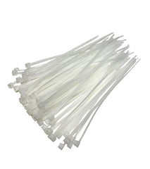 50 Pieces Black and White Cable Ties (3.6mmx200mm, Natural)