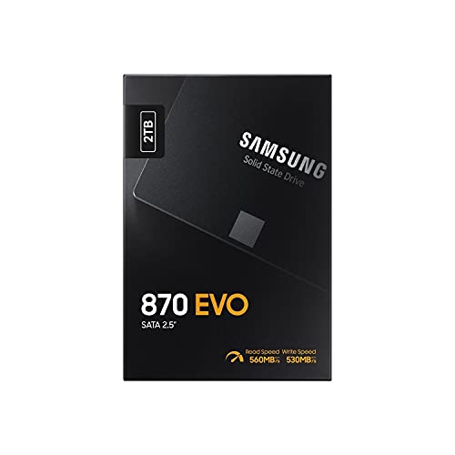 Samsung SSD 870 EVO, 2 TB, Form Factor 2.5 Inch, Intelligent Turbo Write, Magician 6 Software, Black