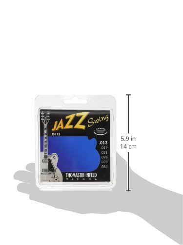 Thomastik Saiten für E-Gitarre Jazz Swing Series Nickel Flat Wound Satz JS113 Medium .013-.053w