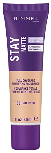 Rimmel London Stay Matte Foundation, True Ivory, 30 ml