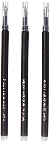 Frixion 0.7 mm Tip Pilot Refill for Rollerball Pen - Black (Pack of 6)